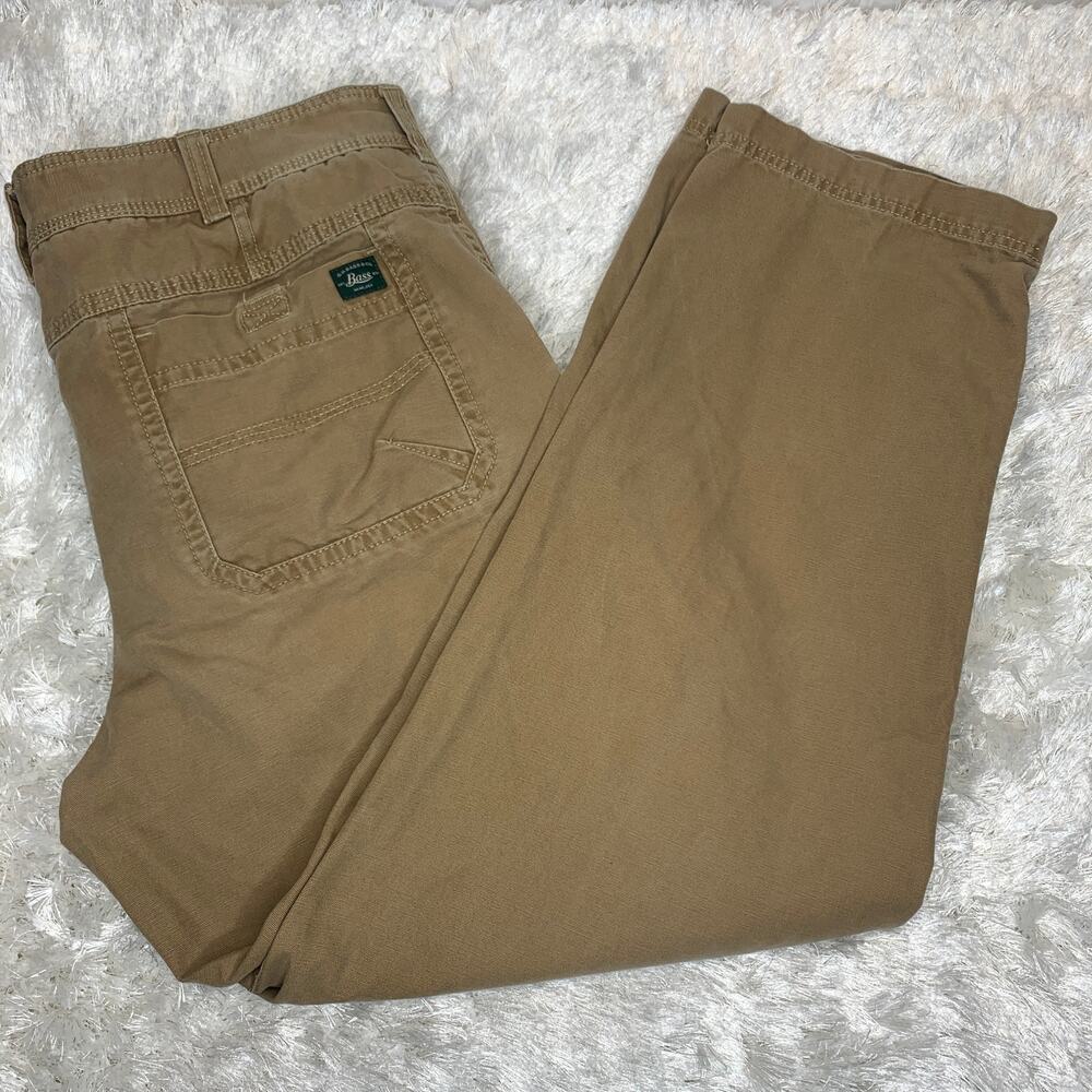 G.H. Bass Tan Heavy Canvas Utility Workwear Pants Sz 44 x 32